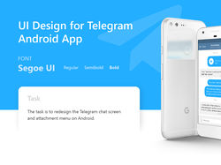 Дизайн чата и загрузки фото для Telegram