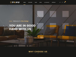 Адаптивная верстка интернет магазина мебели "PAHU"