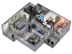 3d планы квартир