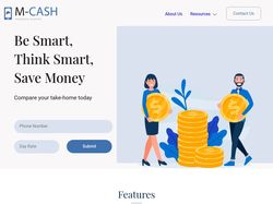 Адаптивный landing page "M-Cash"