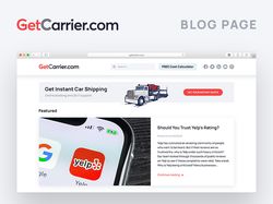 Дизайн страницы блога для GetCarrier