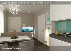 Однокомнатная 35 кв.м.