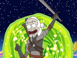 Ведьмак в стиле мультика Rick and Morty