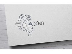 Логотип для магазина копченой рыбы «Экоfish"