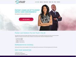 Landing page PAYDAY LOANS