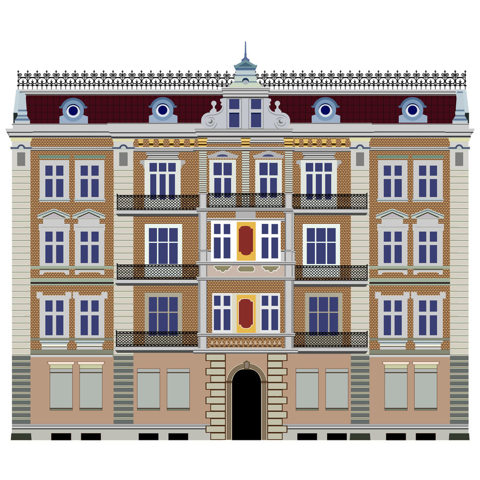 Elblag. Vector drawing of a house from one of its streets [преобразованный].jpg