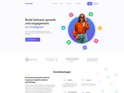 Landing page for instagram followers