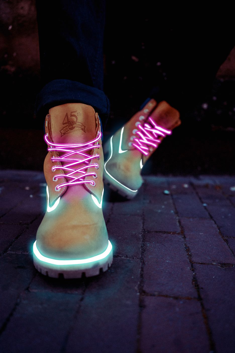 Neon Glowing Shoes Photo Effect.png
