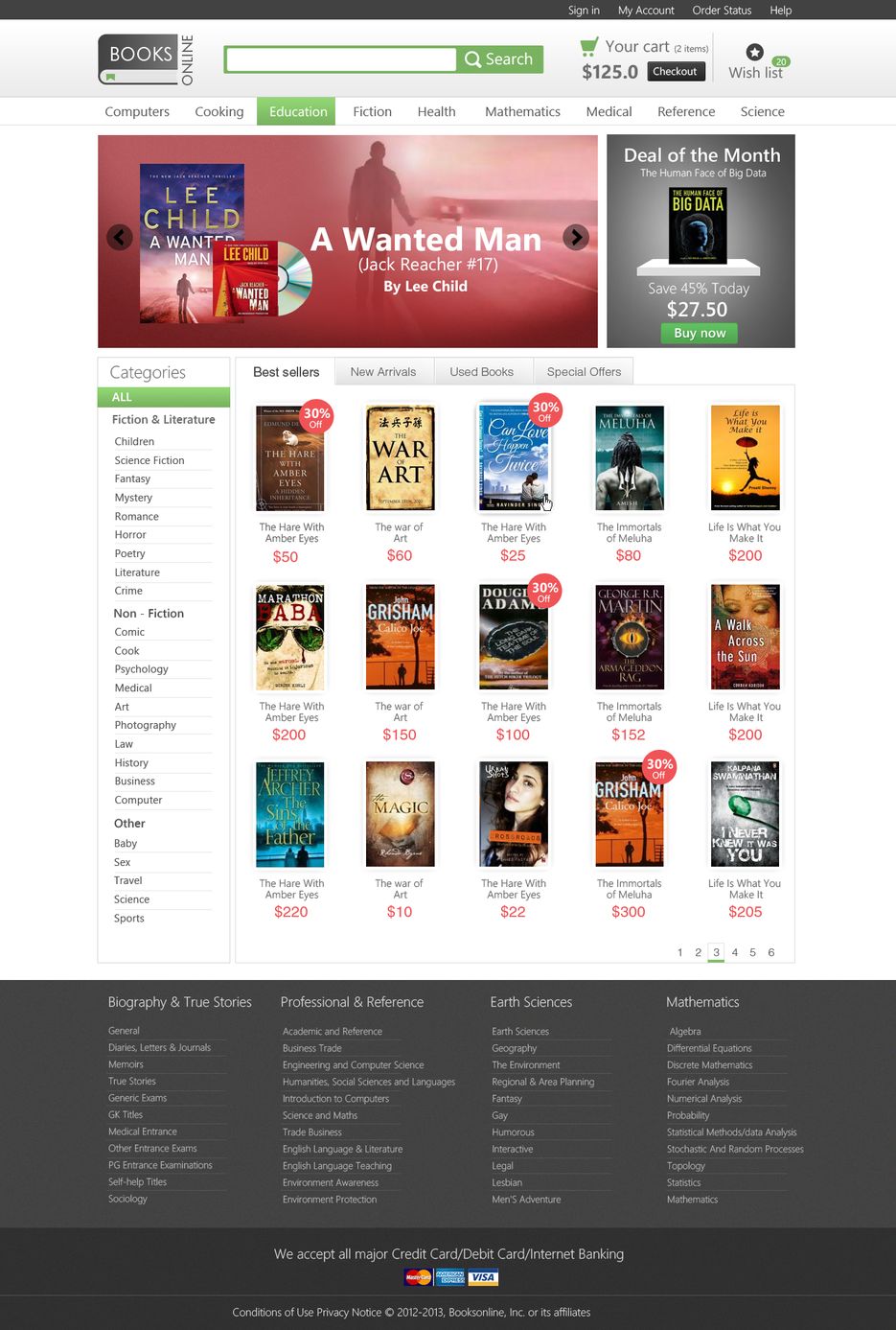 Online E-commerce Home Page Template PSD for Online Bookstore - cssauthor.com.psd.png