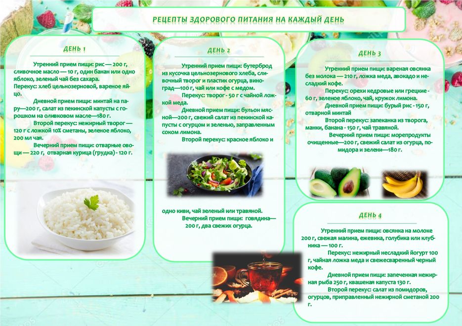 Памятка. Семидневное меню Рецепты здорового питания.jpg