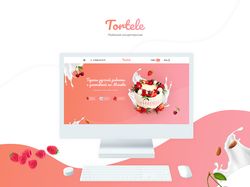 Сайт по заказу тортов "Tortele"