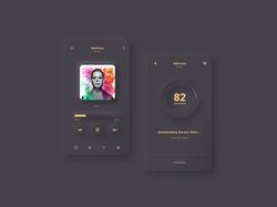 Neumorphical musical player