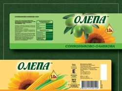 Дизайн этикетки для подсолнечного масла "ОЛЕПА"