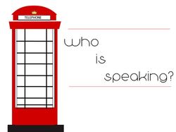 Баннер школы Английского языка "Who is speaking?"