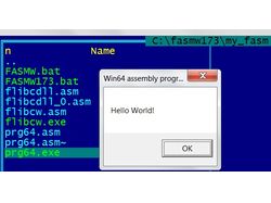 FASM64.  GUI.  WinAPI->MessageBox. HeLLoWorld