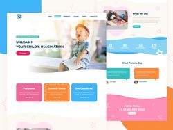 Дизайн сайта для компании по уходу за детьми
