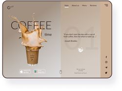 Дизайн стартовой страницы для кофейни