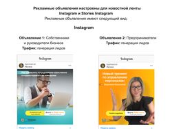 Таргетированная реклама для семинара в Instagram