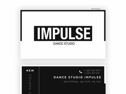 Дизайн визитки для Dance Studio Impulse