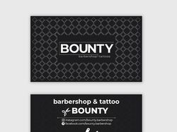 Дизайн визитки для Barbershop Bounty