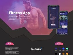 Design for Fitness Mobile App Work&Up for Men