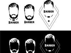 Разработка логотипа «Barber»&#8206;