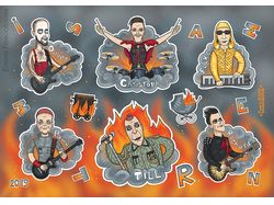 Набор стикеров Rammstein.