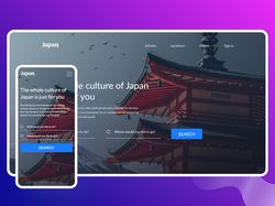 Верстка сайта для путешествий по Японии «Japan»
