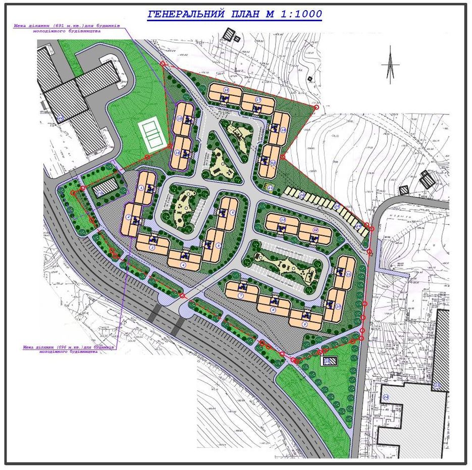 Генеральный план жилого комплекса