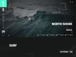 Адаптивная вёрстка сайта и анимация | Go Surf!