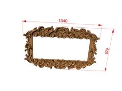 3d модель рамы для зеркала для чпу