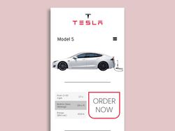 Редизайн сайта Tesla