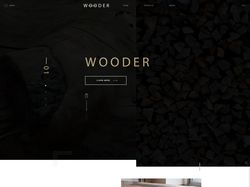 Лэндинг компании Wooder (изделия из дерева)