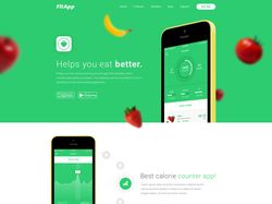 FitApp - сайт о приложении на телефон