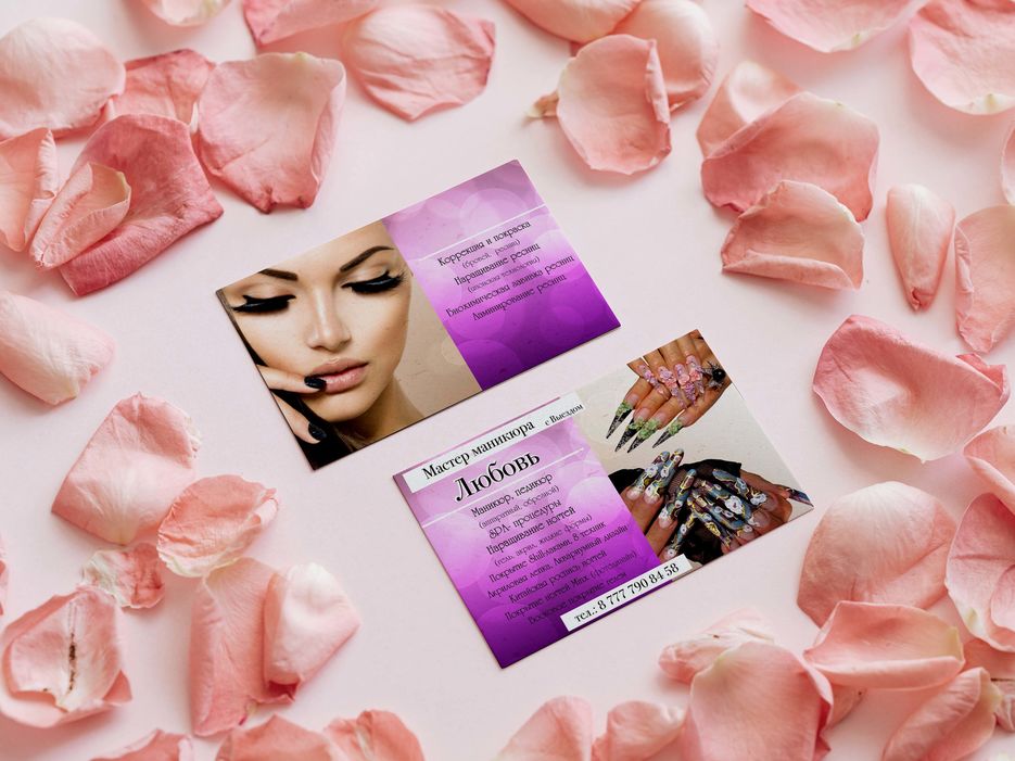 Free Pink Rose Petals Business Card Mockup PSD.jpg