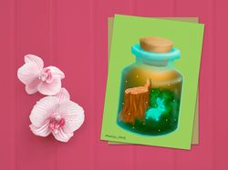 Серия иллюстраций "Мир в бутылке"