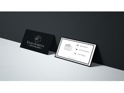 Разработка логотипа и визитка для фотографа