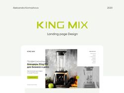 Landing page for King Mix