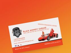 Black Monkey Garage (визитка)