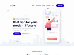 Bootstrap верстка landingPage AppLab