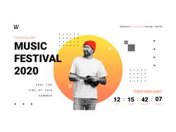 Промо страница музыкального фестиваля