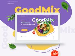 Landing page. Delivery healthy food
