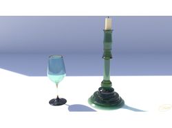 Стакан и свеча