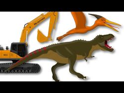 Мультик про экскаватор и динозавров