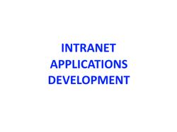 014 | Intranet Apps. Development
