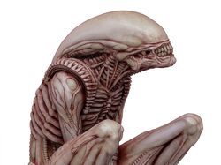 Alien sitting 3d model