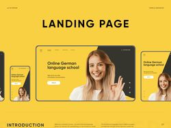 Landing page for online school