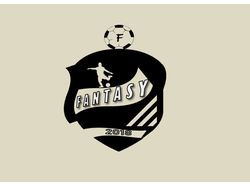 Логотип в черно серых тонах для футбольной команды