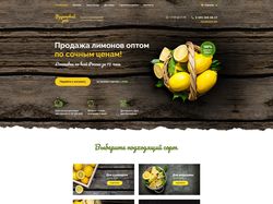 Дизайн-концепт лендинга по продаже лимонов