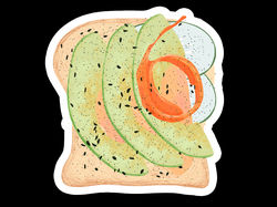Стикеры бутербродов (healthy stickers toast)